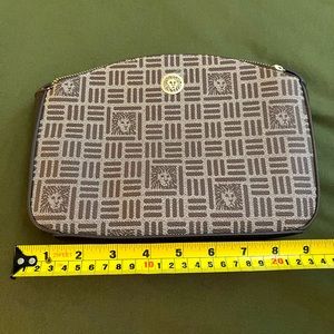 Anne Klein Tile Lion Logo Triple Compartment Crossbody